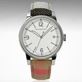 Buy Shop Burberry Utilitarian White Dial Multicolor Leather Strap Watch for Women - BU7824 USA Online