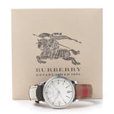 Buy Shop Burberry Utilitarian White Dial Multicolor Leather Strap Watch for Women - BU7824 USA Online