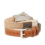 Buy Shop Burberry Utilitarian White Dial Multicolor Leather Strap Watch for Women - BU7849 USA Online