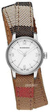 Buy Shop Burberry Utilitarian White Dial Multicolor Leather Strap Watch for Women - BU7849 USA Online