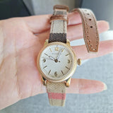 Buy Shop Burberry Utilitarian White Dial Multicolor Leather Strap Watch for Women - BU7851 USA Online