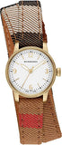 Buy Shop Burberry Utilitarian White Dial Multicolor Leather Strap Watch for Women - BU7851 USA Online