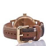 Buy Shop Burberry Utilitarian White Dial Multicolor Leather Strap Watch for Women - BU7853 USA Online