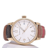 Buy Shop Burberry Utilitarian White Dial Multicolor Leather Strap Watch for Women - BU7853 USA Online