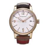 Buy Shop Burberry Utilitarian White Dial Multicolor Leather Strap Watch for Women - BU7853 USA Online