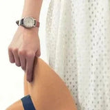 Buy Shop Burberry Utilitarian White Dial Multicolor Leather Strap Watch for Women - BU7863 USA Online