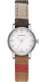 Buy Shop Burberry Utilitarian White Dial Multicolor Leather Strap Watch for Women - BU7863 USA Online