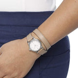 Buy Shop Burberry Utilitarian White Dial Pink Leather Strap Watch for Women - BU7847 USA Online