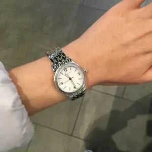 Buy Shop Burberry Utilitarian White Dial Silver Steel Strap Watch for Women - BU7856 USA Online