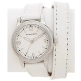 Buy Shop Burberry Utilitarian White Dial White Leather Strap Watch for Women - BU7846 USA Online