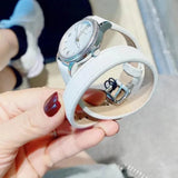 Buy Shop Burberry Utilitarian White Dial White Leather Strap Watch for Women - BU7846 USA Online