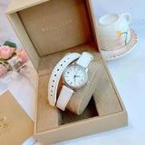 Buy Shop Burberry Utilitarian White Dial White Leather Strap Watch for Women - BU7846 USA Online