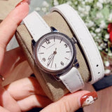 Buy Shop Burberry Utilitarian White Dial White Leather Strap Watch for Women - BU7846 USA Online