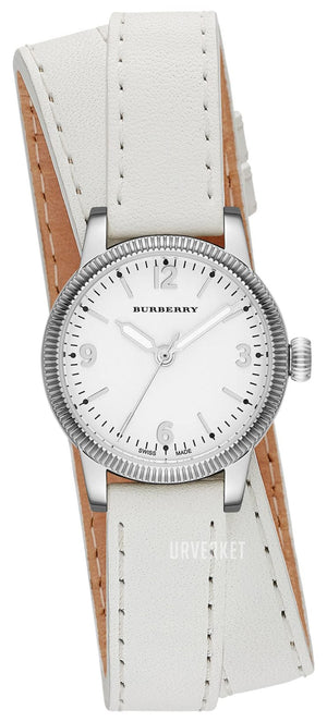 Buy Shop Burberry Utilitarian White Dial White Leather Strap Watch for Women - BU7846 USA Online