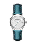 Buy Shop Burberry White Dial Turquoise Leather Strap Watch for Women - BU9120 USA Online