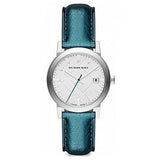 Buy Shop Burberry White Dial Turquoise Leather Strap Watch for Women - BU9120 USA Online