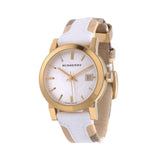 Buy Shop Burberry The City White Dial White Leather Strap Watch for Women - BU9110 USA Online