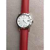 Buy Shop Burberry The City Silver Dial Red Strap Watch for Women - BU9232 USA Online