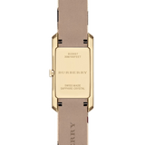 Burberry Pioneer Champagne Dial Haymarket Beige Leather Strap Watch for Women - BU9407