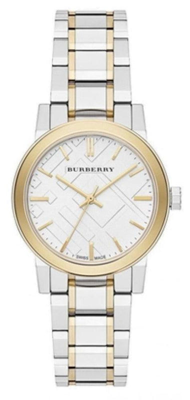Buy Shop Burberry The City Silver Dial Two Tone Steel Strap Watch for Women - BU9217 USA Online