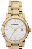 Buy Shop Burberry The City White Dial Gold Steel Strap Watch for Women - BU9103 USA Online
