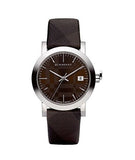 Buy Shop Burberry Smoked Brown Dial Brown Leather Strap Watch for Women - BU1775 USA Online