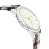Buy Shop Burberry The Classic Horseferry Silver Dial Black Leather Strap Watch for Men - BU10002 USA Online