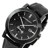 Buy Shop Burberry The City Black Dial Black Leather Strap Watch for Men - BU9906 USA Online