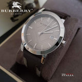 Buy Shop Burberry The City Grey Dial Leather Strap Watch for Men - BU9020 USA Online