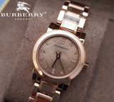 Burberry Heritage Rose Gold Dial Rose Gold Steel Strap Watch for Women - BU9215