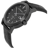 Buy Shop Burberry The City Black Dial Black Leather Strap Watch for Men - BU9906 USA Online