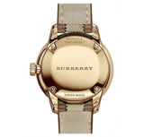 Burberry The Classic Gold Dial Brown Leather Strap Watch for Women - BU10114