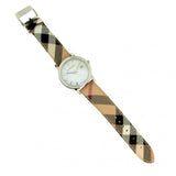 Burberry The City Diamonds Mother of Pearl Dial Brown Leather Strap Watch for Women - BU9226