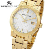 Buy Shop Burberry The City White Dial Gold Steel Strap Watch for Women - BU9103 USA Online