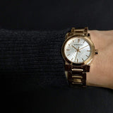 Buy Shop Burberry The City White Dial Rose Gold Steel Strap Watch for Women - BU9204 USA Online