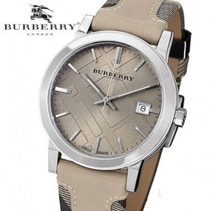 Buy Shop Burberry The City Beige Dial Tan Leather Strap Watch for Women - BU9021 USA Online