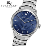 Buy Shop Burberry The Classic Blue Dial Silver Steel Strap Watch for Men - BU10007 USA Online