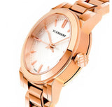 Buy Shop Burberry The City White Dial Rose Gold Steel Strap Watch for Women - BU9204 USA Online