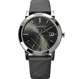 Buy Shop Burberry The City Grey Dial Black Leather Strap Watch for Men - BU9030 USA Online