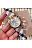 Buy Shop Burberry Heritage Silver Dial Leather Strap Watch for Women - BU1398 USA Online