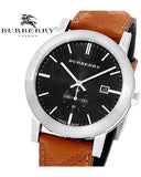 Buy Shop Burberry The City Black Dial Brown Leather Strap Watch for Men - BU9905 USA Online