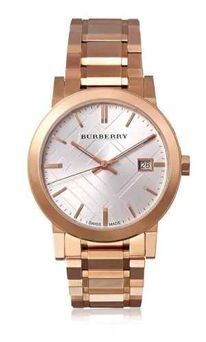 Buy Shop Burberry The City White Dial Rose Gold Steel Strap Watch for Women - BU9004 USA Online