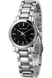 Burberry The City Black Dial Silver Steel Strap Watch for Women - BU9201