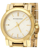 Burberry Heritage White Dial Gold Steel Strap Watch for Women - BU9203