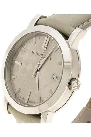 Buy Shop Burberry Heritage Grey Dial Beige Leather Strap Unisex Watch - BU1754 USA Online