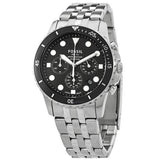Buy Shop Fossil FB-01 Chronograph Black Dial Silver Steel Strap Watch for Men - FS5837 USA Online