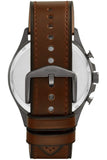 Buy Shop Fossil Forrester Chronograph Grey Dial Brown Leather Strap Watch for Men - FS5815 USA Online