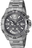 Buy Shop Fossil Garrett Chronograph Grey Dial Grey Steel Strap Watch for Men - FS5621 USA Online