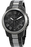 Buy Shop Fossil Grant Chronograph Black Dial Two Tone Steel Strap Watch for Men - FS5269 USA Online