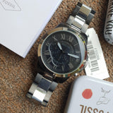 Buy Shop Fossil Grant Chronograph Black Dial Two Tone Steel Strap Watch for Men - FS5269 USA Online